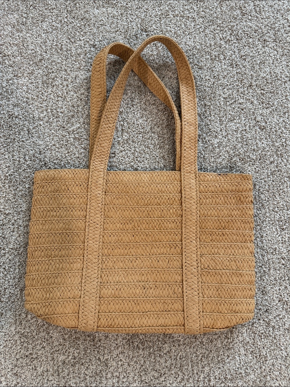 Draper James Woven Straw Tote Bag - Tan